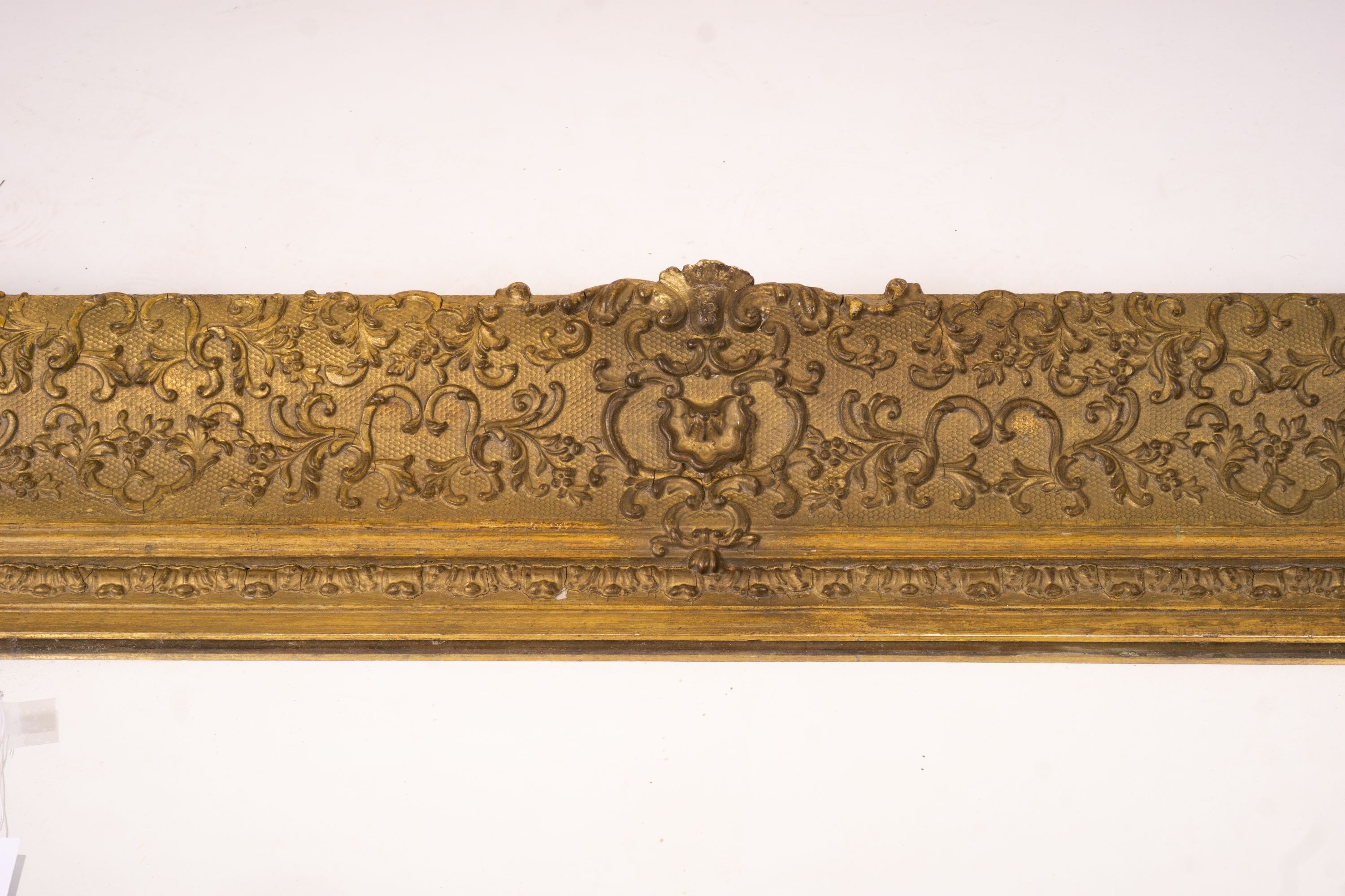 A Victorian gilt gesso wall mirror, W.104cm H.124cm